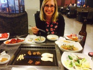 Enjoying a Korean BBQ